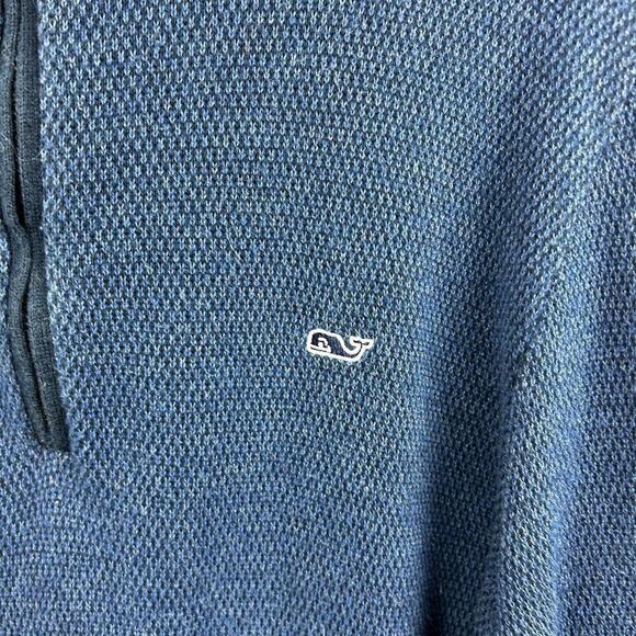Vineyard Vines Men’s L Blue Cotton Knit 1/2 Zip Long Sleeve Casual Sweater - Picture 3 of 6